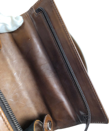 Salvatore Ferragamo Shoulder Bag Purse Gancini Leather Brown Authentic