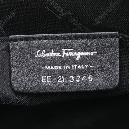 Salvatore Ferragamo Shoulder Bag Purse Gancini Black Authentic