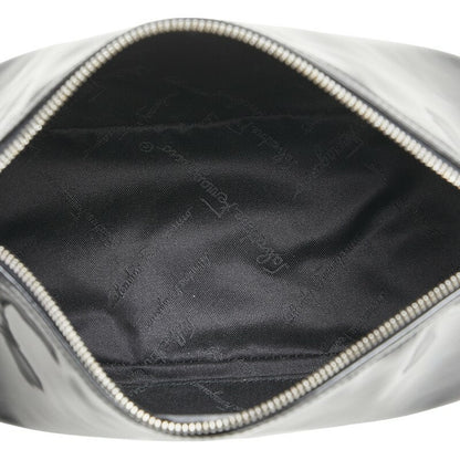 Salvatore Ferragamo Shoulder Bag Purse Gancini Black Authentic