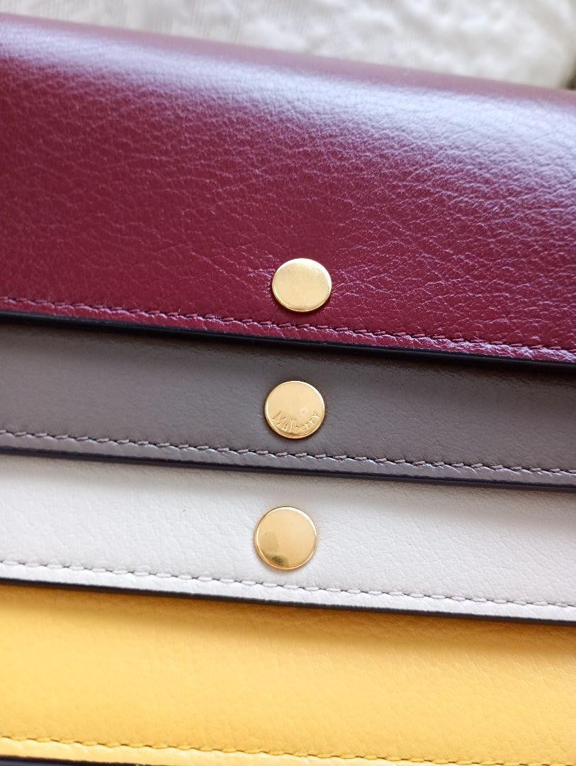 MULBERRY Shoulder Bag Purse Chain Leather Burgundy Gray Cream Yellow Authentic