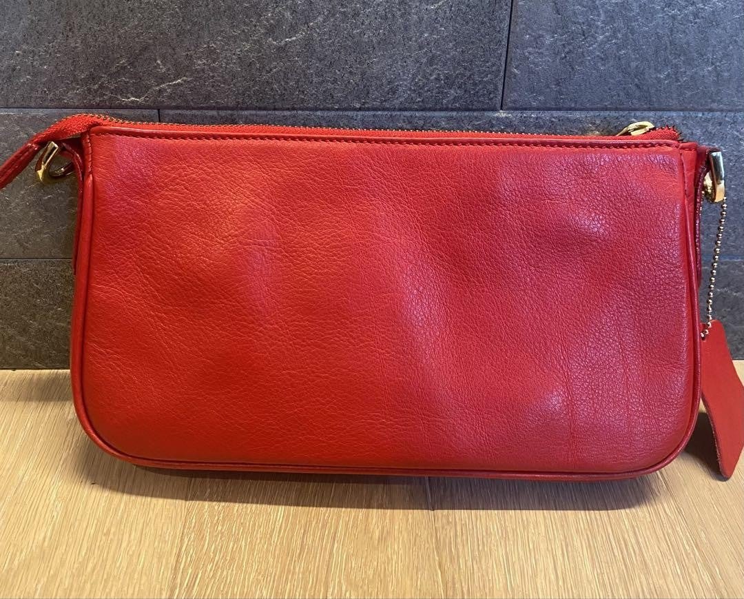 MULBERRY Shoulder Bag Purse 2way Leather Red Authentic