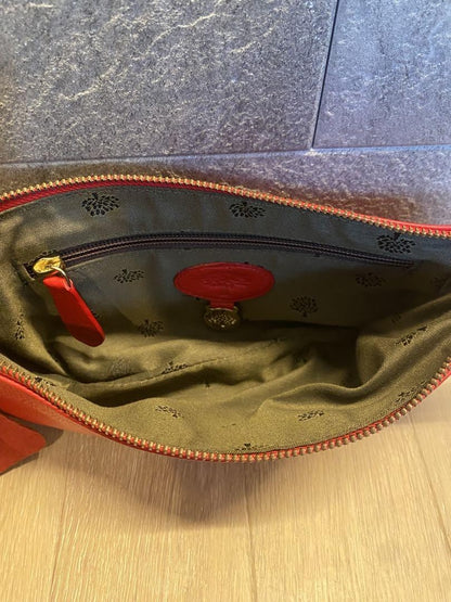 MULBERRY Shoulder Bag Purse 2way Leather Red Authentic