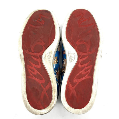 Christian Louboutin Sneakers Shoes Low-Cut Studs EU 41 US 8 Blue Authentic