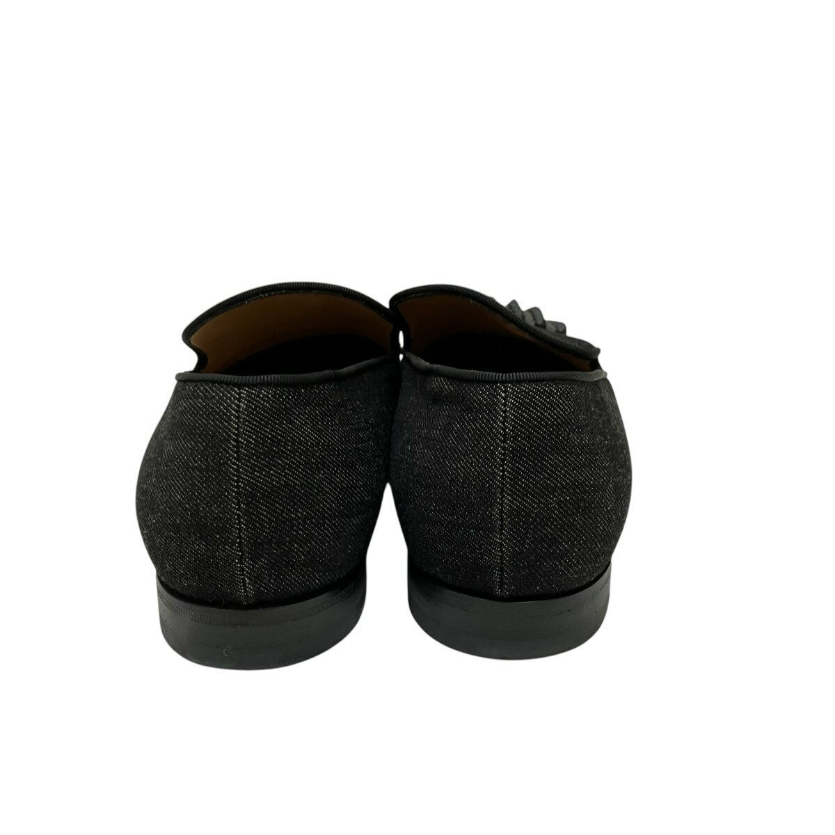 Christian Louboutin Sneakers Shoes Studs EU 41.5 US 8.5 Denim Black Authentic