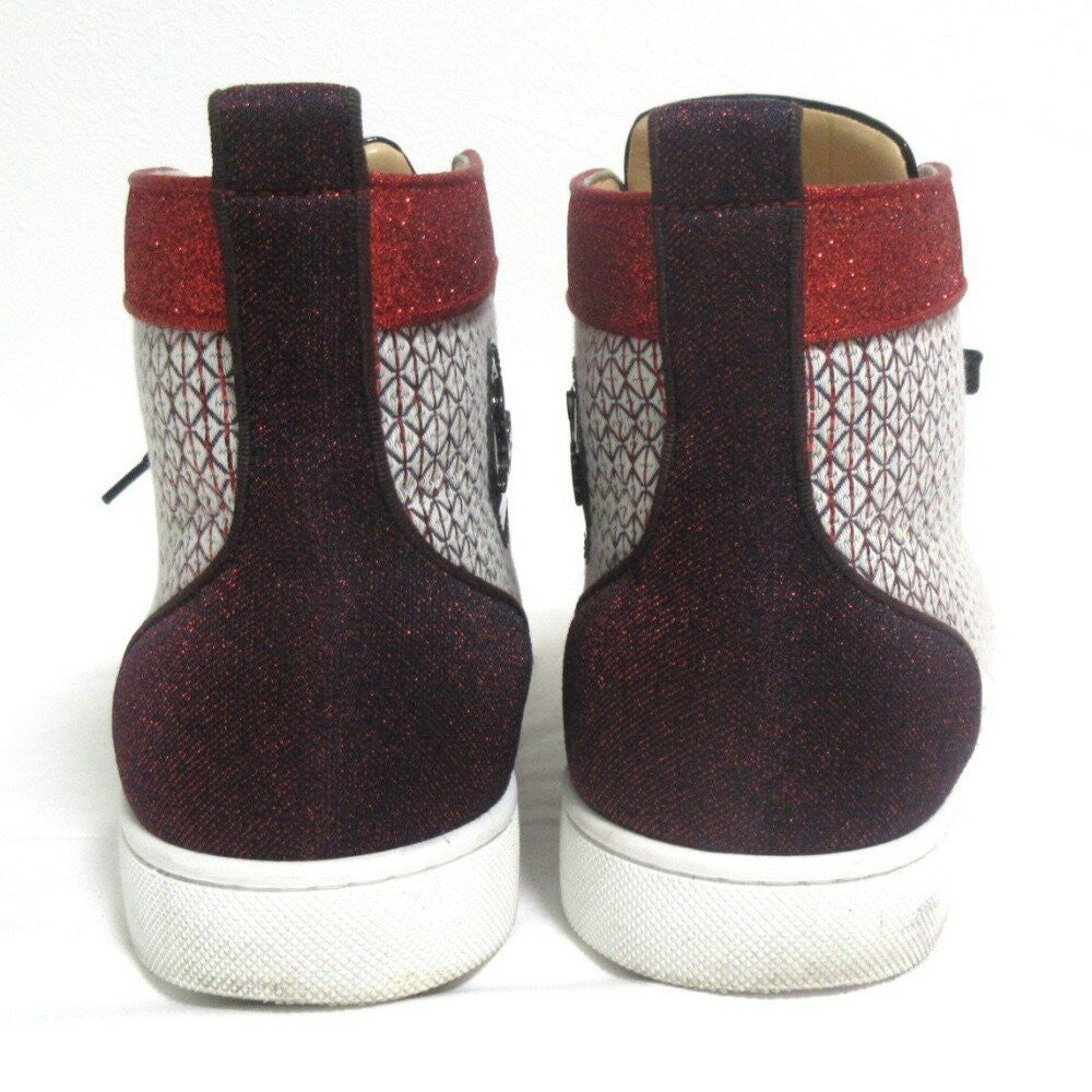 Christian Louboutin Sneakers Shoes High-cut EU 42 US 9 Red Authentic