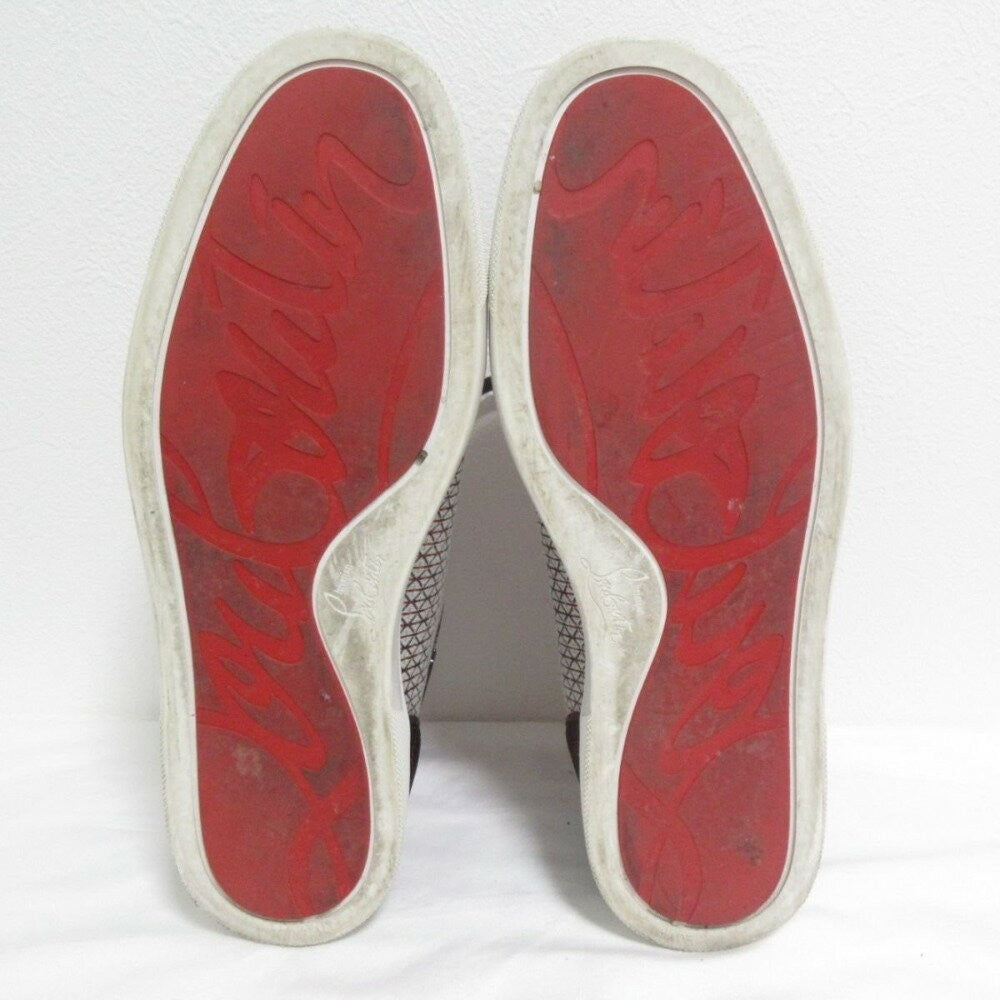 Christian Louboutin Sneakers Shoes High-cut EU 42 US 9 Red Authentic