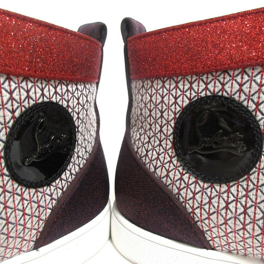 Christian Louboutin Sneakers Shoes High-cut EU 42 US 9 Red Authentic