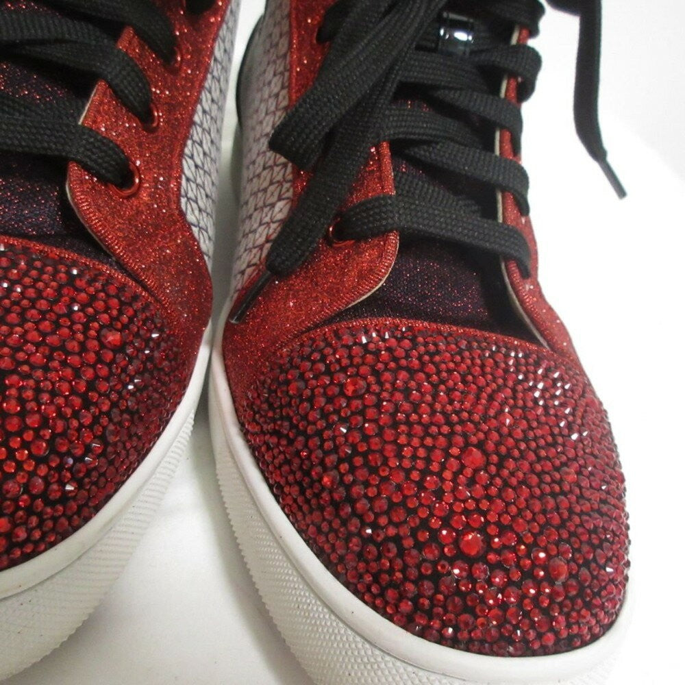 Christian Louboutin Sneakers Shoes High-cut EU 42 US 9 Red Authentic