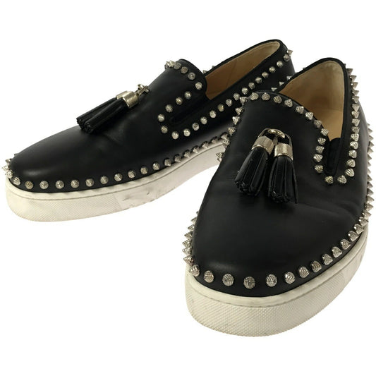 Christian Louboutin Slip-ons Shoes Sneakers Studs EU 42 US 9 Black Authentic
