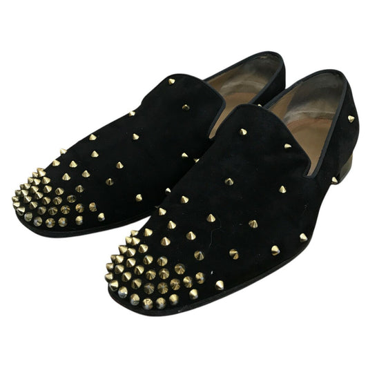 Christian Louboutin Opera Shoes Studs EU 41.5 US 8.5 Suede Black Authentic