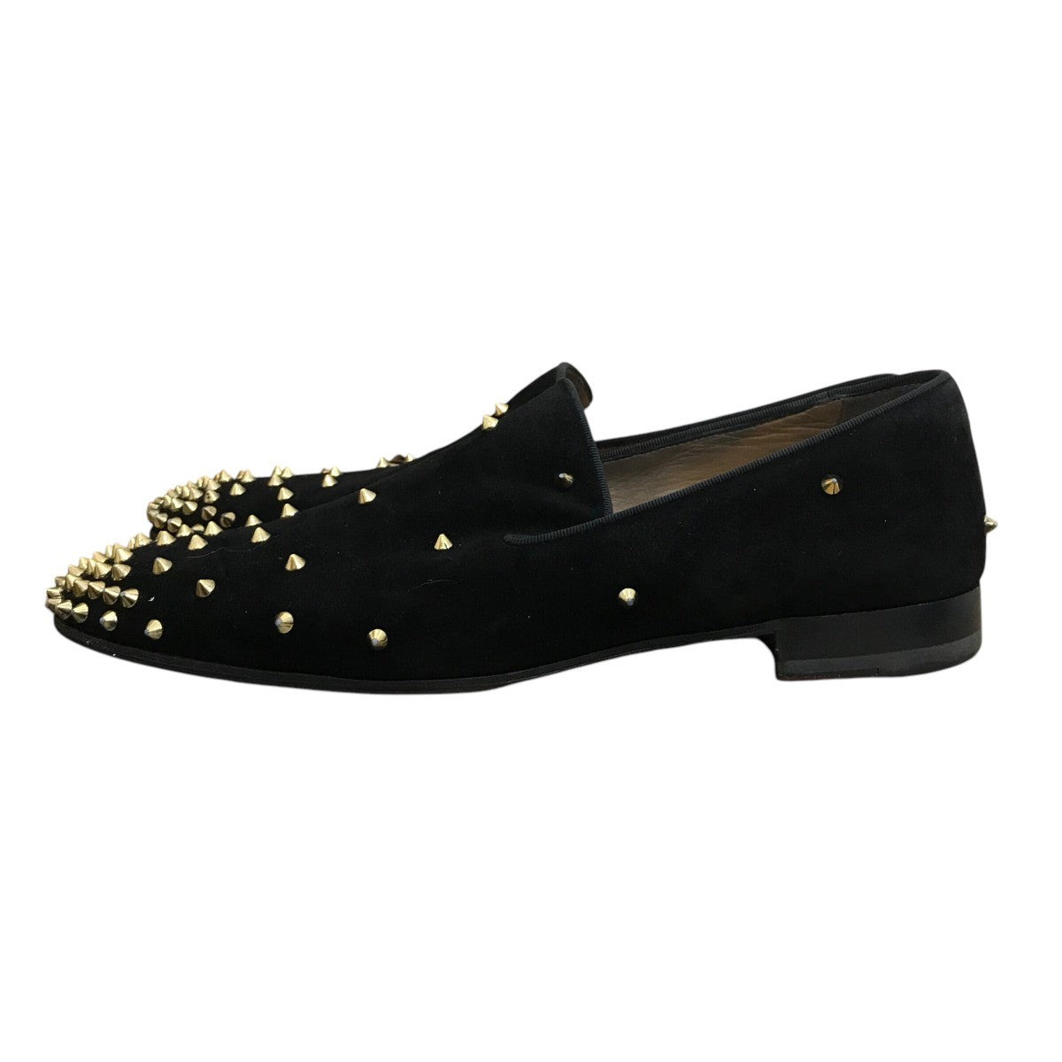 Christian Louboutin Opera Shoes Studs EU 41.5 US 8.5 Suede Black Authentic