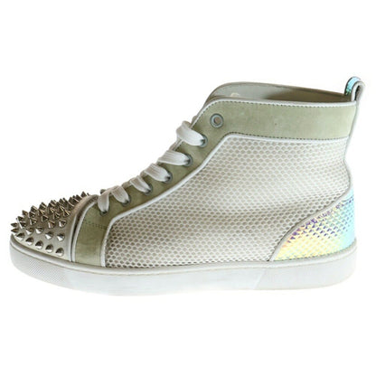 Christian Louboutin Sneakers Shoes High-cut Studs EU 41.5 US 8.5 White Authentic