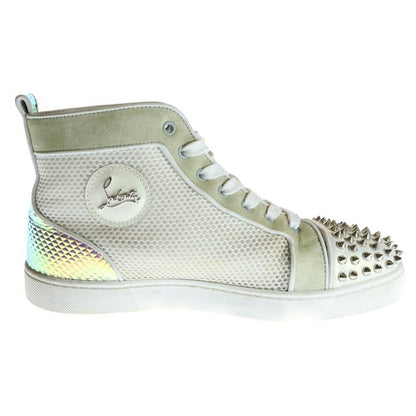 Christian Louboutin Sneakers Shoes High-cut Studs EU 41.5 US 8.5 White Authentic