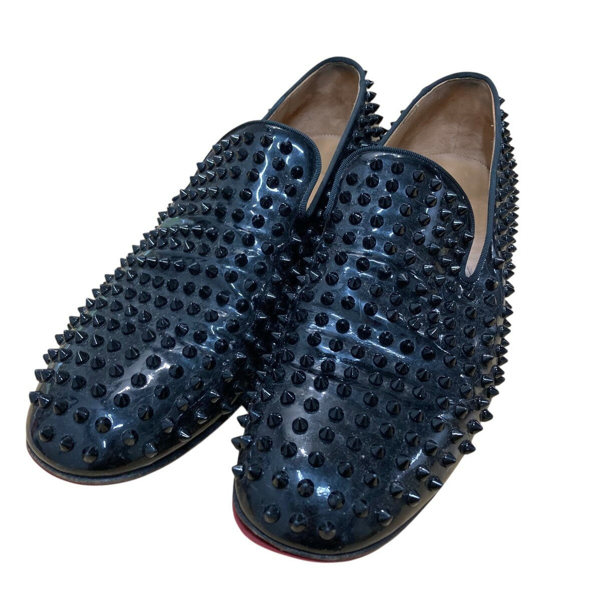 Christian Louboutin Sneakers Shoes Studs EU 44.5 US 11.5 Black Authentic