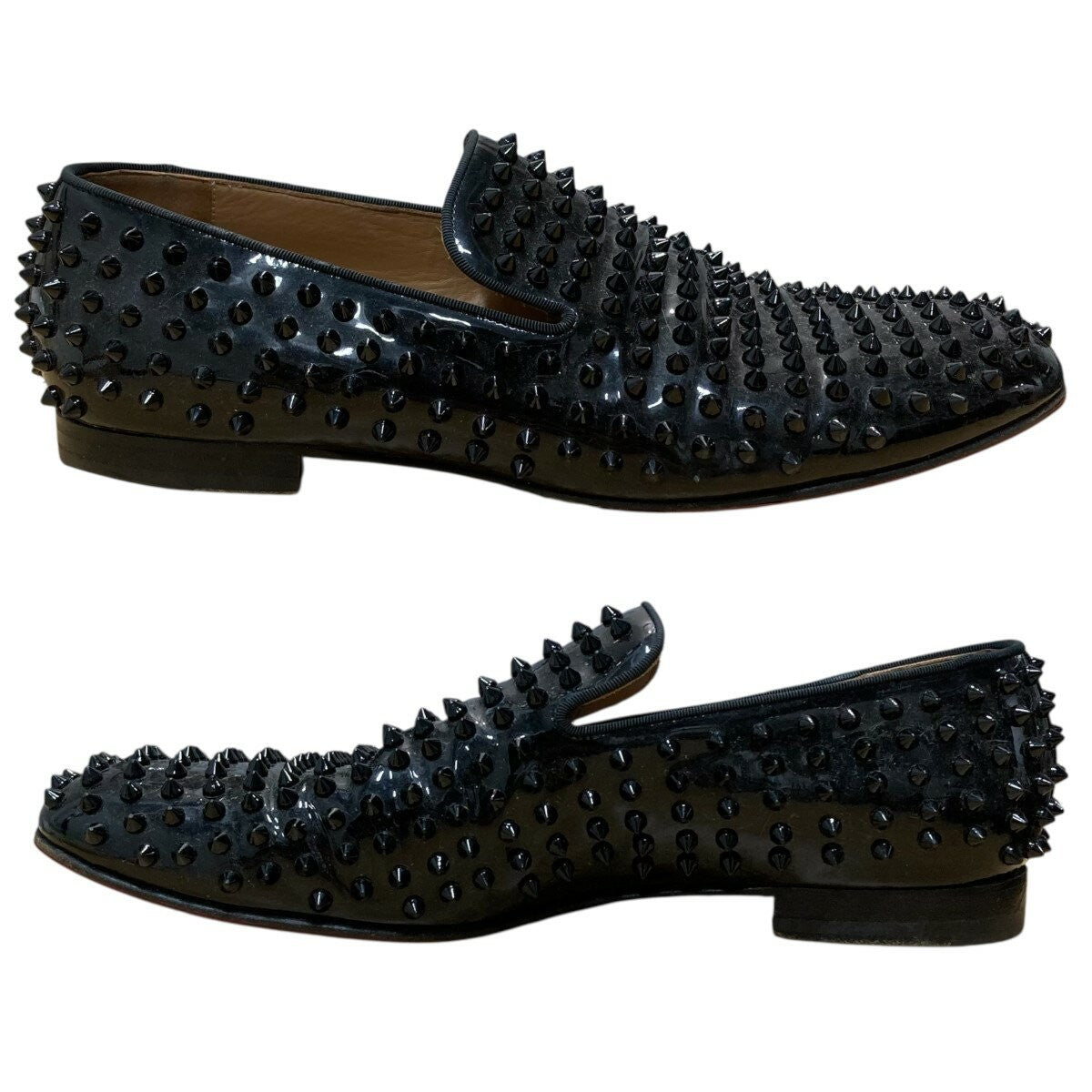 Christian Louboutin Sneakers Shoes Studs EU 44.5 US 11.5 Black Authentic