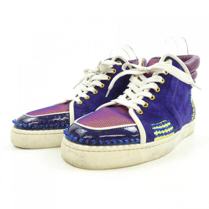 Christian Louboutin Sneakers Shoes High-cut EU 41.5 US 8.5 Purple Blue Authentic