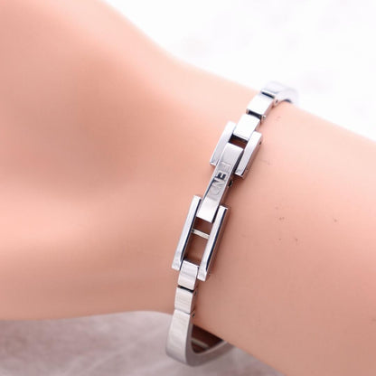 FENDI Watch Wristwatch FF Logo Silver Women's Authentic