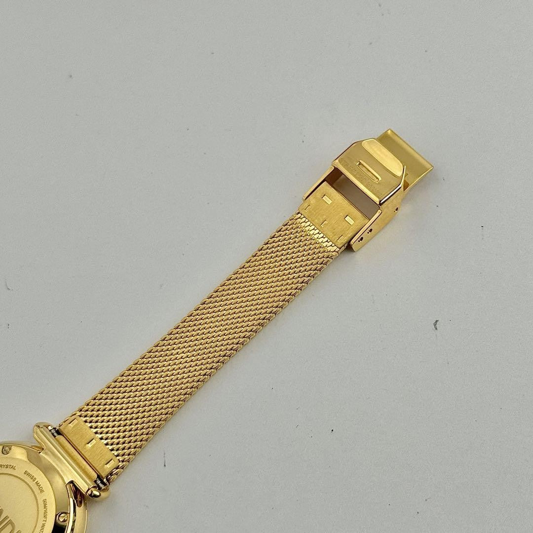 FENDI Quartz Watch Wristwatch Logo White Gold Women's Authentic