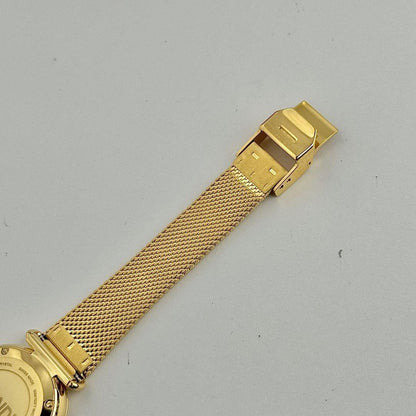 FENDI Quartz Watch Wristwatch Logo White Gold Women's Authentic
