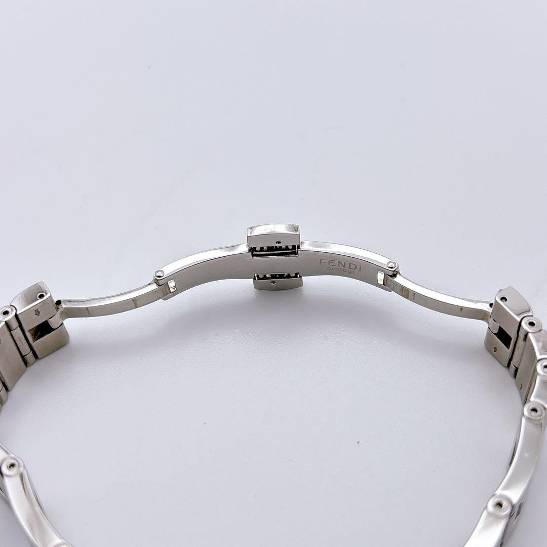 FENDI 60500L Quartz Watch Wristwatch Logo Pink Silver Women's Authentic