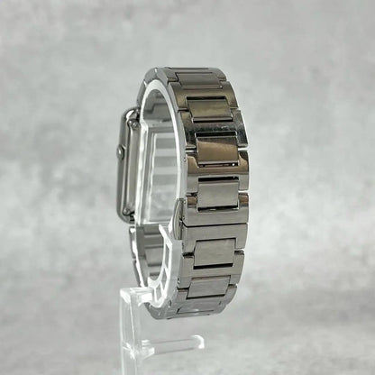 FENDI Run Away Rectangle Quartz Watch Wristwatch Logo Silver Women's Authentic