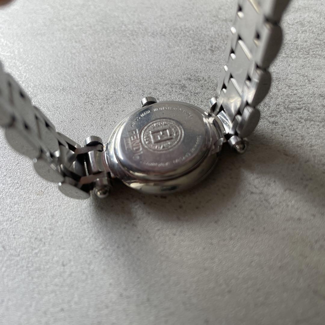 FENDI 760L Quartz Watch Wristwatch FF Zucca Logo Gold Silver Women's Authentic