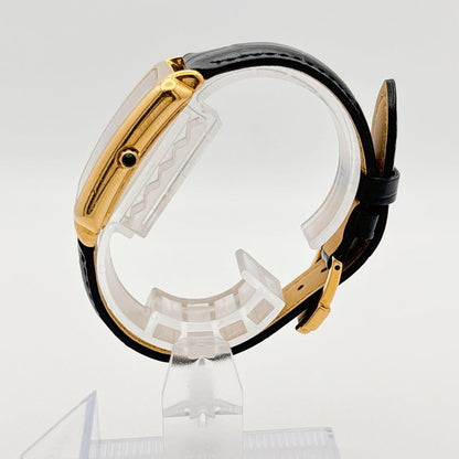 FENDI 550J Quartz Watch Wristwatch FF Logo Gold White Black Women's Authentic