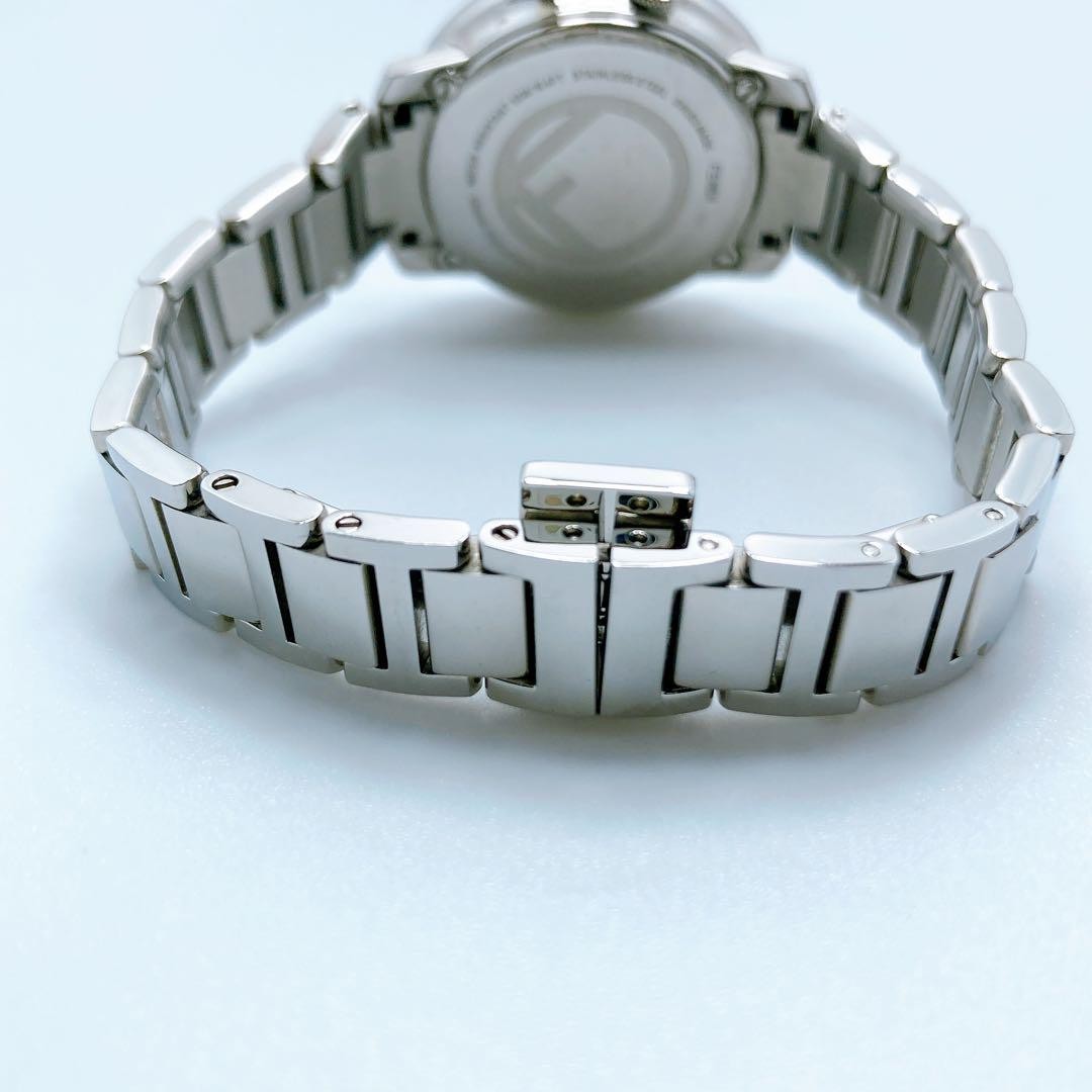 FENDI 71000S Quartz Watch Wristwatch Logo Black Silver Women's Authentic
