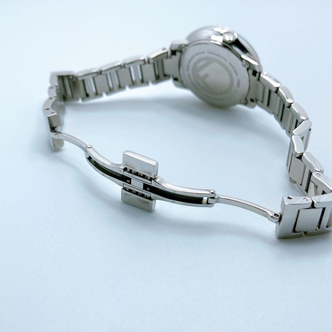 FENDI 71000S Quartz Watch Wristwatch Logo Black Silver Women's Authentic