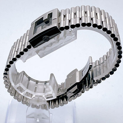 FENDI Quartz Watch Wristwatch FF Logo Silver Women's Authentic