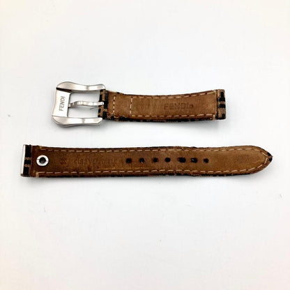 FENDI 3800L Quartz Watch Wristwatch FF Logo Silver Women's Authentic