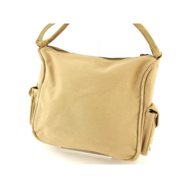 MIU MIU Hand Bag Tote Purse Beige Gold Authentic