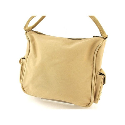 MIU MIU Hand Bag Tote Purse Beige Gold Authentic