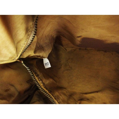 MIU MIU Hand Bag Tote Purse Beige Gold Authentic