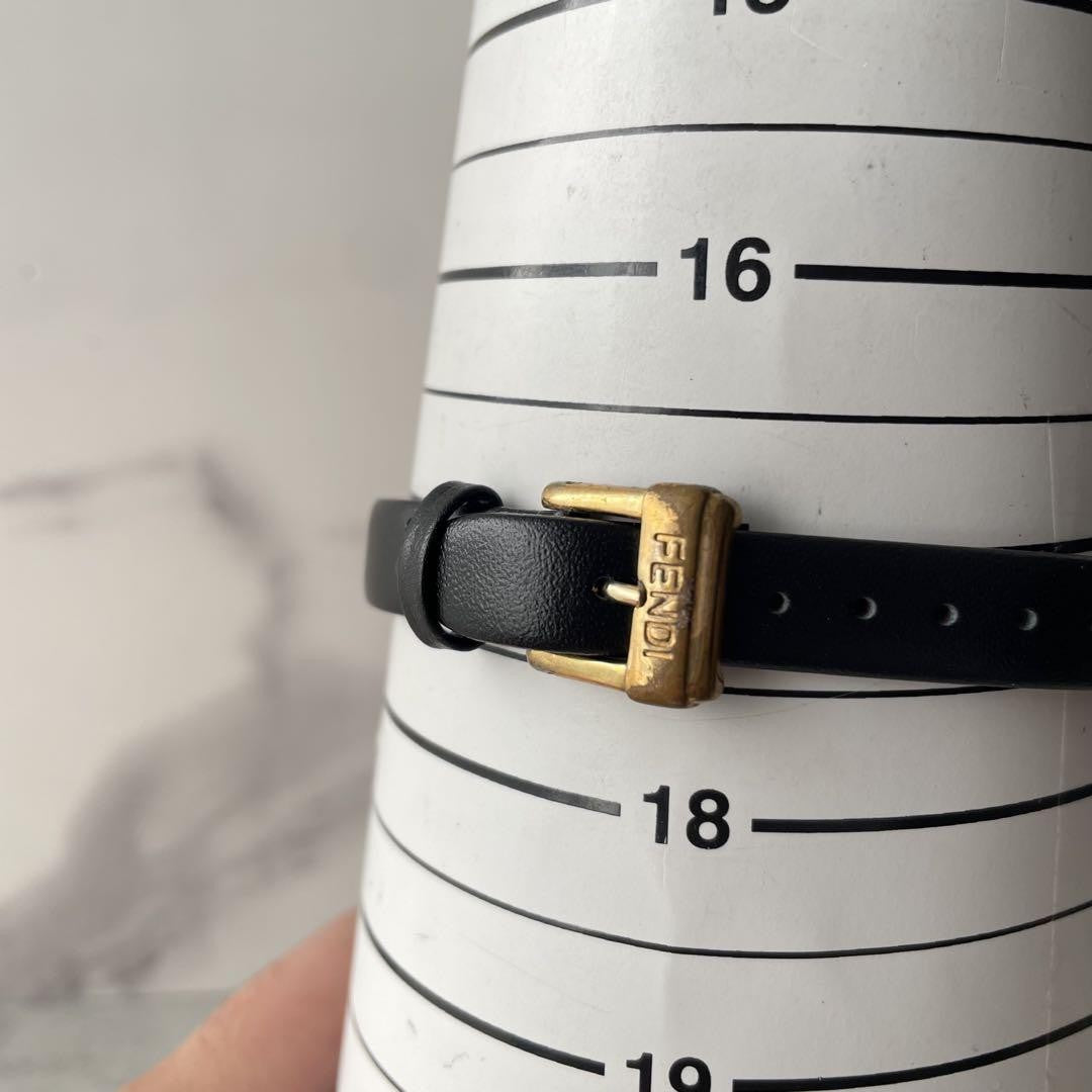 FENDI Quartz Watch Wristwatch FF Gold Women's Authentic