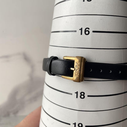 FENDI Quartz Watch Wristwatch FF Gold Women's Authentic