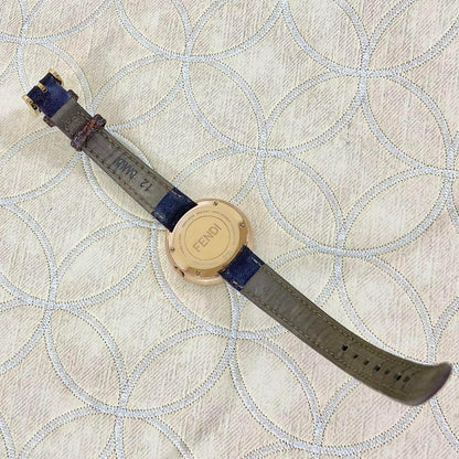 FENDI 35000S Quartz Watch Wristwatch FF Logo White Women's Authentic