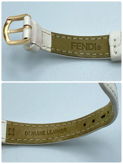 FENDI 60500L QUADORO MINI Quartz Watch Wristwatch Logo Women's Authentic
