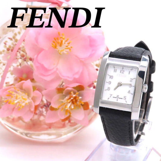 FENDI 7000L Quartz Watch Wristwatch Logo White Women's Authentic