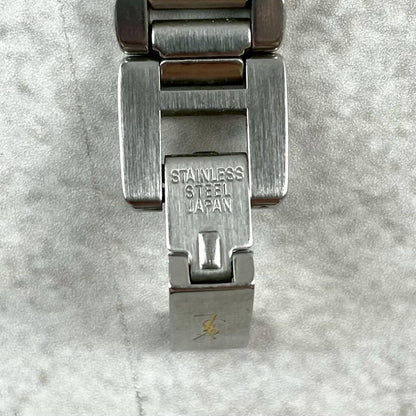 Saint Laurent Quartz Watch Wristwatch YSL Cassandra Silver Blue Women's Auth