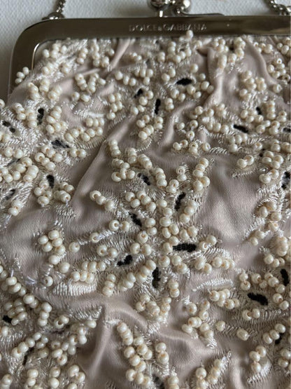 Dolce & Gabbana Party Bag Purse Off White Authentic