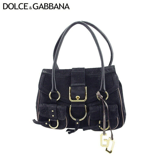 Dolce & Gabbana Shoulder Bag Purse Leopard Black Gold Brown Authentic