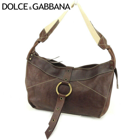 Dolce & Gabbana Shoulder Bag Purse Leopard Brown Authentic