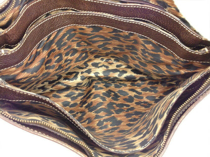 Dolce & Gabbana Shoulder Bag Purse Leopard Brown Authentic