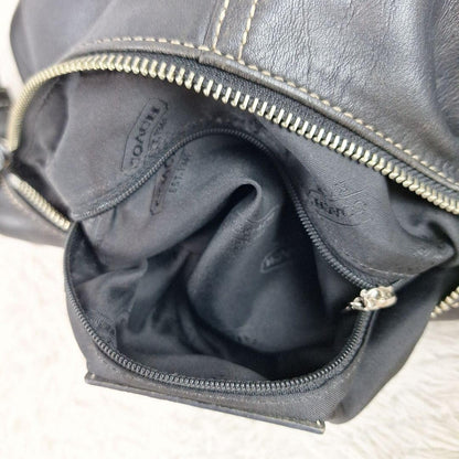 COACH Shoulder Bag Purse Black Leather Authentic