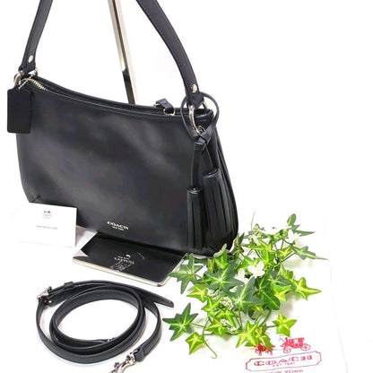COACH Shoulder Bag Purse 26601 Leather Black Authentic