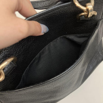 COACH Hand Bag Tote Purse 2way Leather Black Authentic