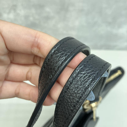 COACH Hand Bag Tote Purse 2way Leather Black Authentic