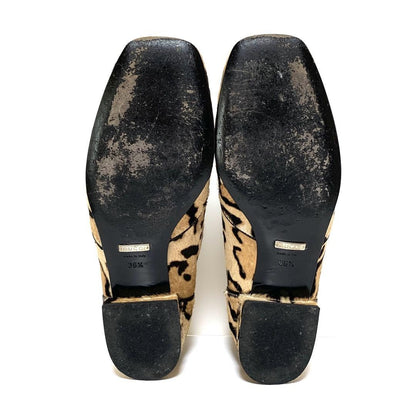 GUCCI Loafers Shoes Horse Bit EU 36.5 US 6.5 Leopard Authentic