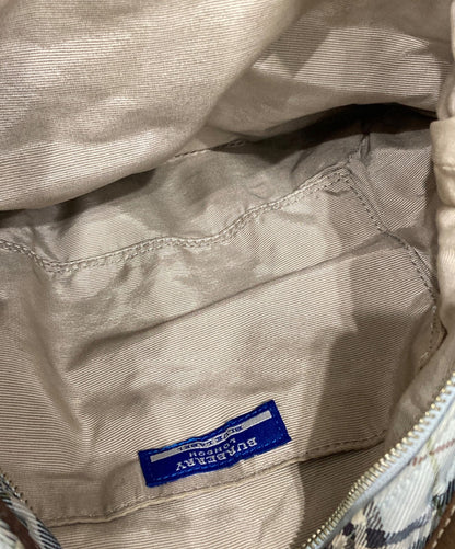 BURBERRY BLUE LABEL Shoulder Bag Purse Nova Check Sky Blue Authentic